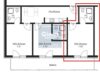 WG-Zimmer mit Balkon und eigenem Bad in 3er-WG - Grundriss